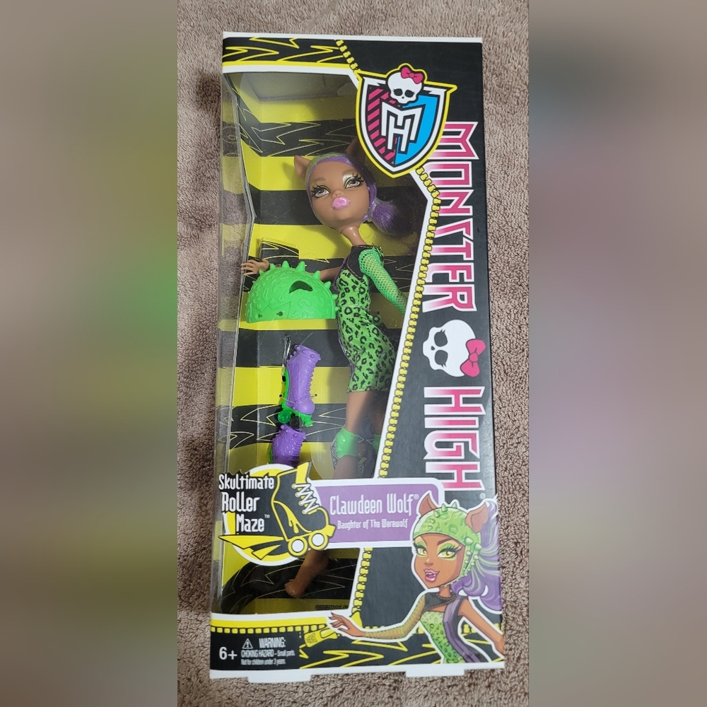 BNiB monster high SKULLTIMATE ROLLER MAZE CLAWDEEN, g1 from 2012 (Y8350)